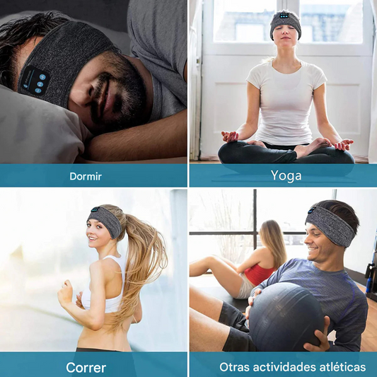 Auriculares Bluetooth con vincha: comodidad para dormir, correr y practicar deportes.